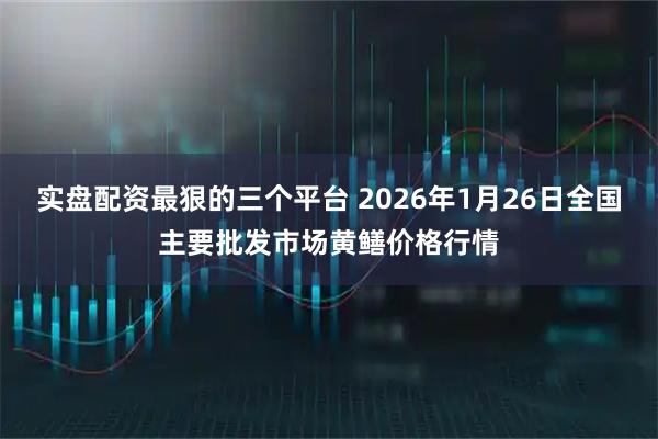 实盘配资最狠的三个平台 2026年1月26日全国主要批发市场黄鳝价格行情